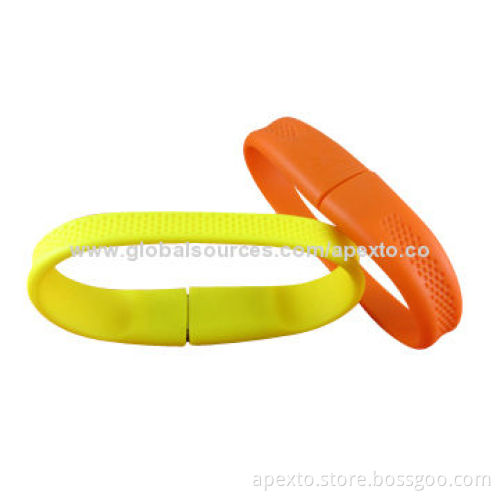 Bracelet USB Flash Disks, 1GB Up to 32GB, Support USB2.0 Interface, Used for Promotional Gifts